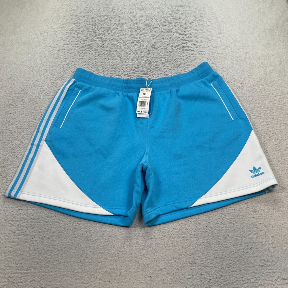 Adidas‎ Originals SST Fleece Shorts Men's Size 2XL (Fits 40) Sky Rush 6" NWT